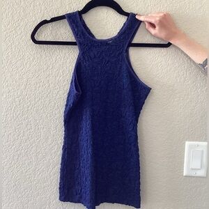 Bebe floral navy blue tank top